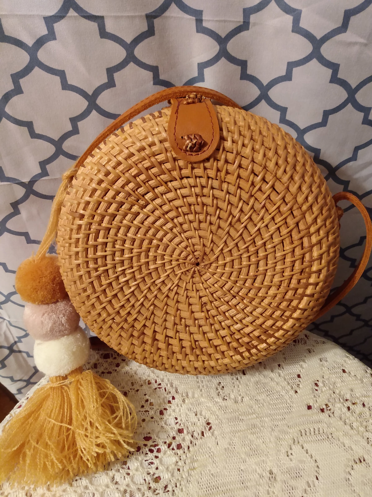 Round Rattan Bag image 0