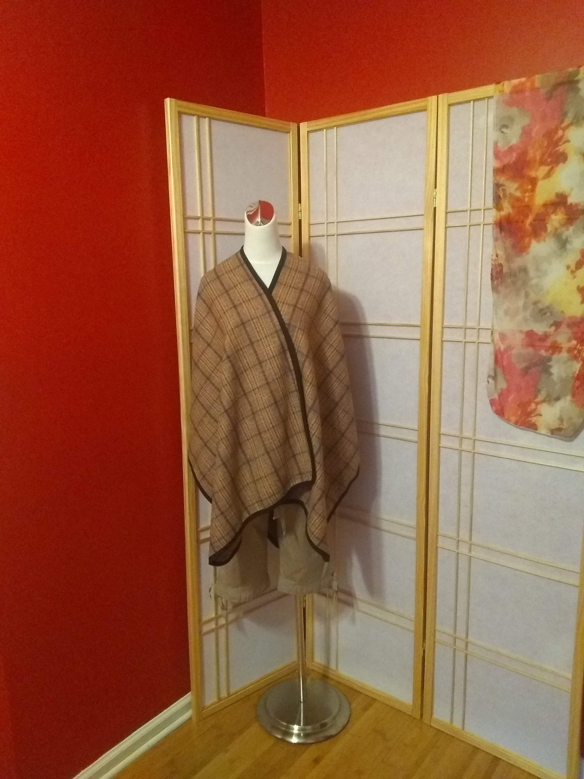 Glen Plaid Reversible Ruana image 0