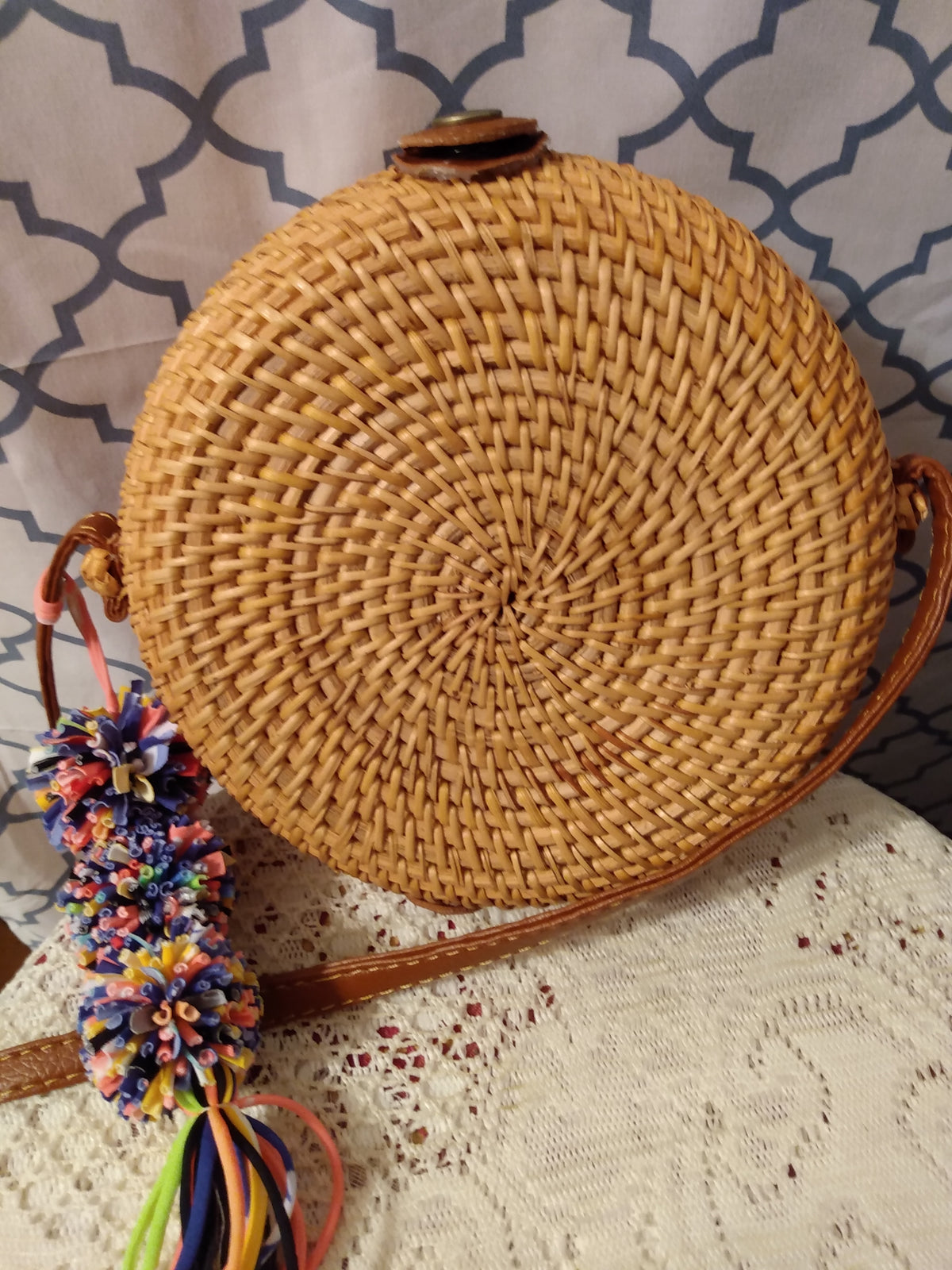 Round  Straw purse image 0