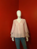 Pink White Stripe Top image 0