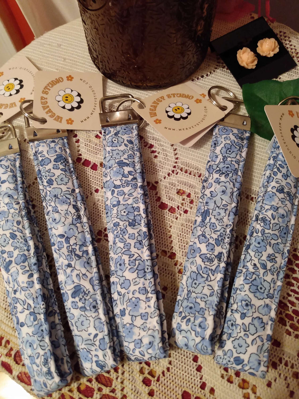Scrunchie fabric key fob image 0
