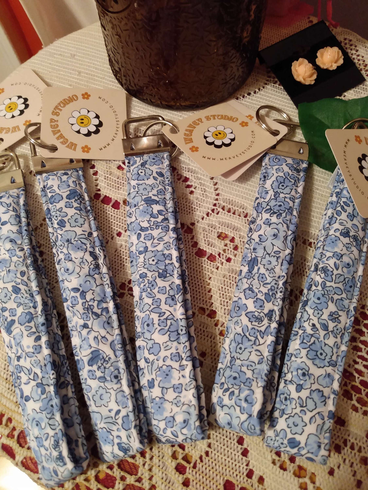 Scrunchie fabric key fob image 0