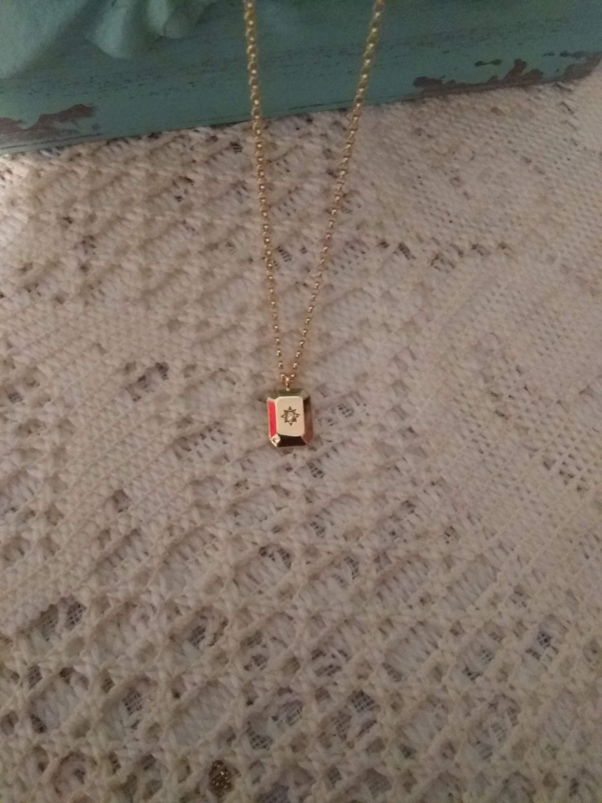 Rectangle bar star pendant image 0