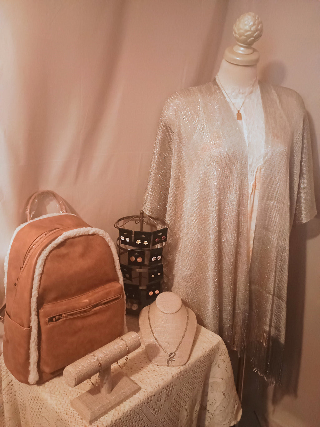 Bria Sherpa Trim Backpack