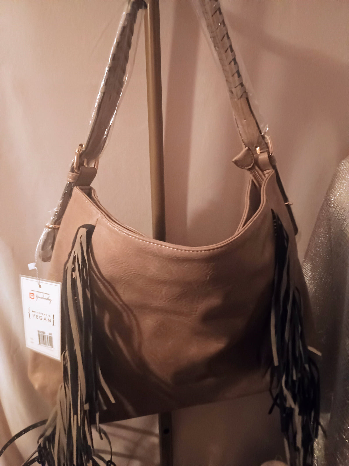 Sav Distress Hobo Bag with Fringe M2350